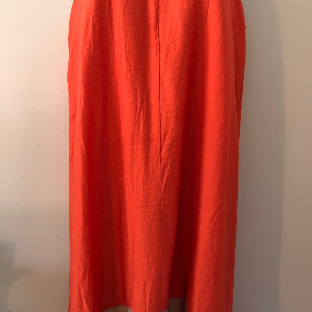 The Limited High Low Colorblock Orange and Tan Dress Size XS - Picture 4 of 12